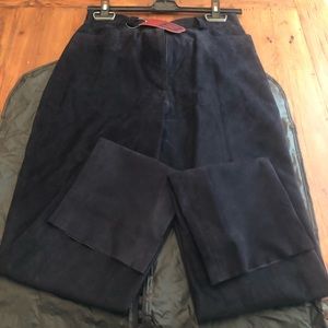 Bruno Magli Suede Leather Pants